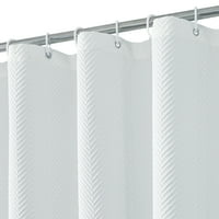 Bijeli teksturirani tuš za tuširanje za kupatilo, 3D reljefne ruffle vodootporne zavjese za tuširanje,