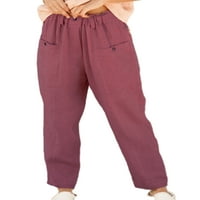 Grianlook dame obične solidne salone u boji visoki struk ravno noge palazzo lounge pantalone