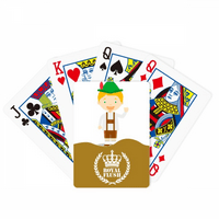 Zelena smeđa Njemačka Cartoon Royal Flush Poker igra igra