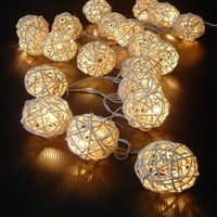 Rattan Fairy Lights Solarna topla bijela, LED 2mode na otvorenom vilinske svjetiljke Solarne lampions