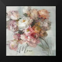 Nai, Danhui Crna Moderna uokvirena muzejska umjetnost Print pod nazivom - Rumeni bouquet mama