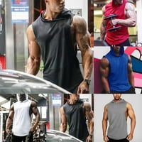Muški bodybuilding hoodie prsluk bez rukava TOP TOP GYM WORKUIT TEE majica