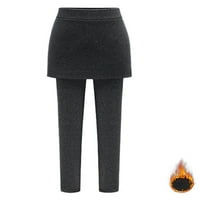 LUMENTO Ženske suknje Hlače široke noge za noge visoke struk hlače Ležerne prilike pune boje crna # 3xl