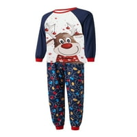 Porodični božićni pidžami Podudarni setovi Xmas podudaranje PJS za odrasle za djecu za odmor Xmas Porodični set za spavanje