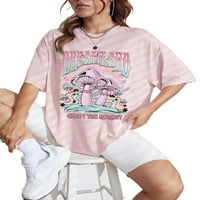 Ženski povremeni slogan okrugli vrat za baby ružičaste majice xl xl
