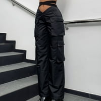Voncos teretni hlače Žene Visoko struk Labavi Jogger Pješačenje opuštene pantalone sa džepovima Srednja