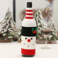 Božićna boca za vinu Poklopac pletene boce Dekor odjeće za trpezariju