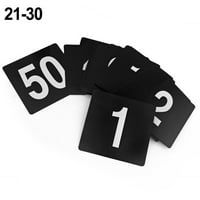 Leye 21- Dvostruki bočni plastični stolni brojevi, 4 4 , svijetlo siva na crnoj boji
