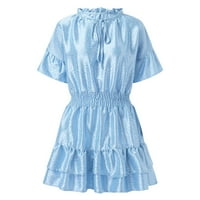 PEDORT HONGE-ove svečane haljine Maxi haljina sa plus veličina dlakene sunčeve haljine plave boje