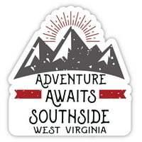 Southside West Virginia Suvenir Vinil naljepnica za naljepnicu Avantura čeka dizajn