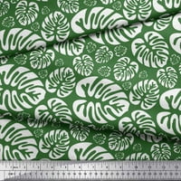 Soimoi Zelena pamučna proizvodna tkanina Monstera napušta tkanine otiske sa širokim dvorištem