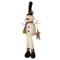 Glitzhome tkanina božićna snježna polica sjedenje sa visećim nogama