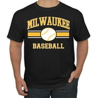 Divlji bobby grad milwaukee bejzbol fantasy majica navijača muške majice, crna, 4x-velika
