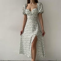 Plus size Ljetne haljine modne žene Ljeto kratki rukav seksi casual tiskati bez ledenih haljina Vestidos