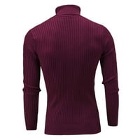 Muški tanak fit turtleneck džemper casual pleteni lagani toplotni pulover dugih rukava Basic Tops