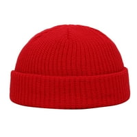 Xiuh Fashion Uni Držite topli zimski ležerni pleteni šešir Hemming šešir za skijanje modne šešire mornarice