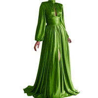 Ženska haljina Maxi Haljina Slim Fringe V sub straga Seksi tanka haljina haljina Green, M