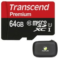 64GB Memorijska kartica sa kućištem sa patentnim zatvaračem - Transcend MicroSD klasa velike brzine