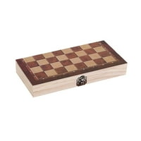 Shulemin u dvostrukim preklopivim drvenim šahovskim chess checkers backgammon putnička igra