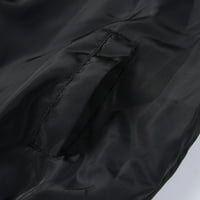 Dezsed ženske lagane sportske odjeće casual bomber jakne očisti ženska klasična prekrivana jakna kratka bomber jakna crna xxl