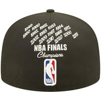 Muška nova era Black Los Angeles Lakers NBA Final Champions Crown 59fifty ugrađeni šešir