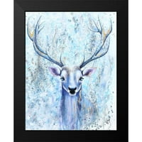 Wickstrom, Martin Black Moderni uokvireni muzej umjetnički print pod nazivom - Blue Spirit jelen