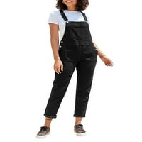 Vetinee ženske kombinezone traper casual labav fit suženi nogavi dodaci Jean Jumpsuits veličine xs-2xl