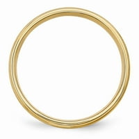 14k žuto zlato udobnost Fit jedinstveni vjenčani prsten veličine 11.5