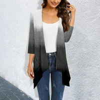 Lowrofile Cardigan džemperi za žene plus veličine Ležerne prilike s dugim rukavima Odštampana moda Tri