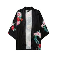 Kiplyki ponude ženske džempere jesen labav otvoreni prednji rukav japanski stil Print prikrivanje kardigan