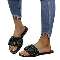 Verpetridure Sandale za žene Drćene ljetne sandale Žene ravne papuče Otvoreno prstom Comfy Beach Roman Cipele Flip Flop