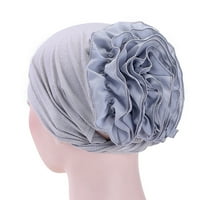 OPVISE ženske dame Solid Bool glava šal cvijeća kapa pamuk bandana headwrap