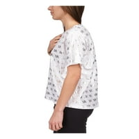Michael Kors Womens White kratki rukav Crew Crt Majica XL