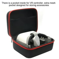 Dvostruki patentni zatvarač VR torba za pohranu, najlonska prijenosna torba za pohranu, neprobojna za prašinu za VR slušalice crno i crvene