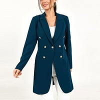 Ženski blužari s dugim rukavima LEAL vrat Jednokratna dugmeta Ležerna radna ured Redovna plaćanje jakne za jaknu u prodaji S, M, L, XL, XXL