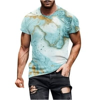 Muška 3D štampana majica Crewneck kratki rukav modne ležerne grafičke majice Tees Atletic Trkenje mišića
