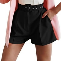 Eashery Capri hlače za žene Dressy Casual High Struk navlaka elastične struke duge ravne hlače ženske