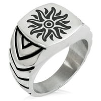 Nehrđajući čelik Apolon grčki Bog sunčevog ševnjeg uzorka Biker stil polirani prsten