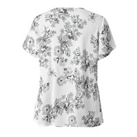 Ženske košulje Plus size za žene na čišćenju Žene Ljeto Ležerne prilike ispisa Okrugli vrat Kratki rukav