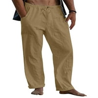 Haite muške line joge hlače labave ležerne ljetne hlače na plaži lagane elastične struke vučne hlače