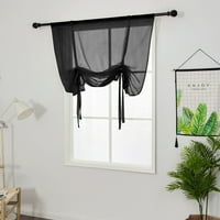 LUMENTO TIE UP prozor zavjesa za zavjese Termički izolirani modni zavjese šipke džepne vrt čista crna w: 23 XL: 55