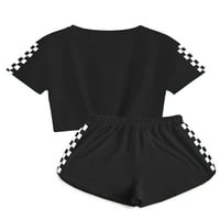 Sherrylily Kid ljetna sportska majica i kratke hlače Postavljeni ispis odjeće za djevojke TrackSit