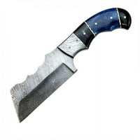 Hunt-down 9 'Damask oštrica noža ručka lovačko nož sa kožnim omotačem