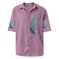 Muška majica Havajska majica za muškarce, muške vintage gumb dolje košulje za kuglanje Skraćeno ljetno