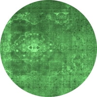 Ahgly Company Zatvorena okrugla Perzijska smaragdna zelena boemska prostirke, 6 'okrugla