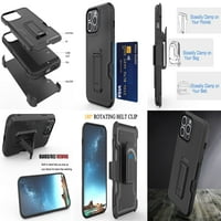 Paket dodataka za futrolu za iPhone Pro MA - Hladnjaka robusno zaštitni poklopac, kaiš za kaiš, zaštitni zaslon, ul popisan zidni punjač, ​​uvlačenje USB C do kabla