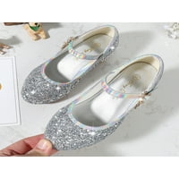 Kupine za princeze LUMENTO GODING Okrugle cipele za cipele za cipele Rhinestone Mary Jane Lagane ručne