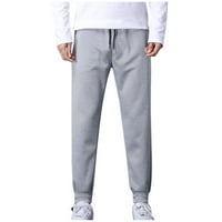 Symoide Muške atletičke dukseve - tjelesne hlače casual pantalone Slim Fit Solid Svestrane tajice Grey XXXL