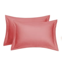 Piccocasa egipatski pamučni jastuk set 2, kvadratni, koraljne boje