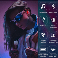Urban Street pupoljci žive istinske slušalice za bežične ušice za Samsung Galaxy Tab S 8. - Bežični uši sa mikrofonama - crvena